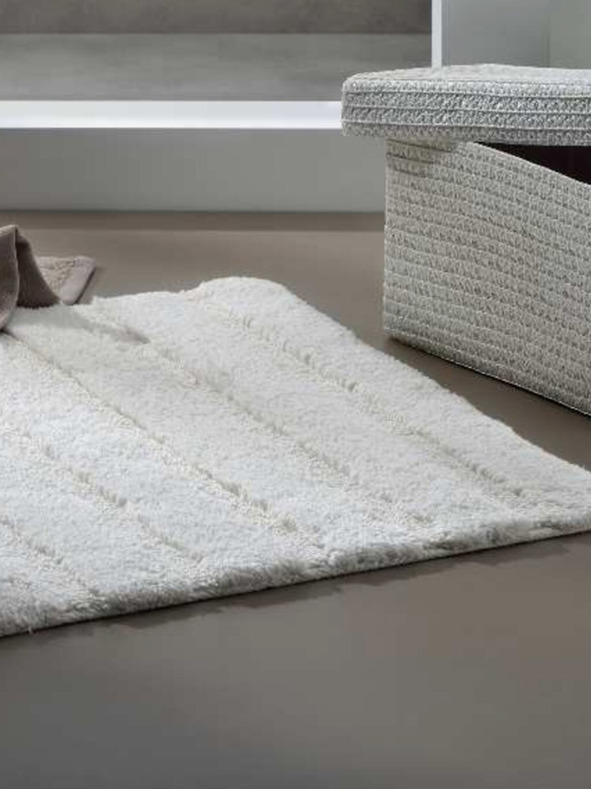 Kela Tappetino da bagno Megan 100x60 cm cotone argento-grigio KELA