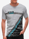 Edoti T-shirt da uomo con stampa - grigia EDOTI