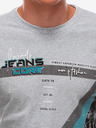 Edoti T-shirt da uomo con stampa - grigia EDOTI