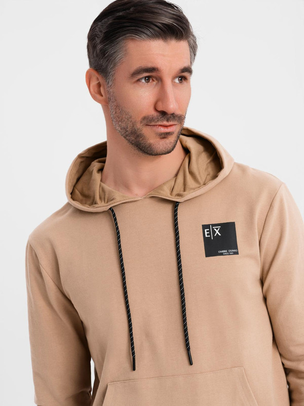 Ombre Clothing Set felpa con cappuccio + pantaloni da uomo - marrone