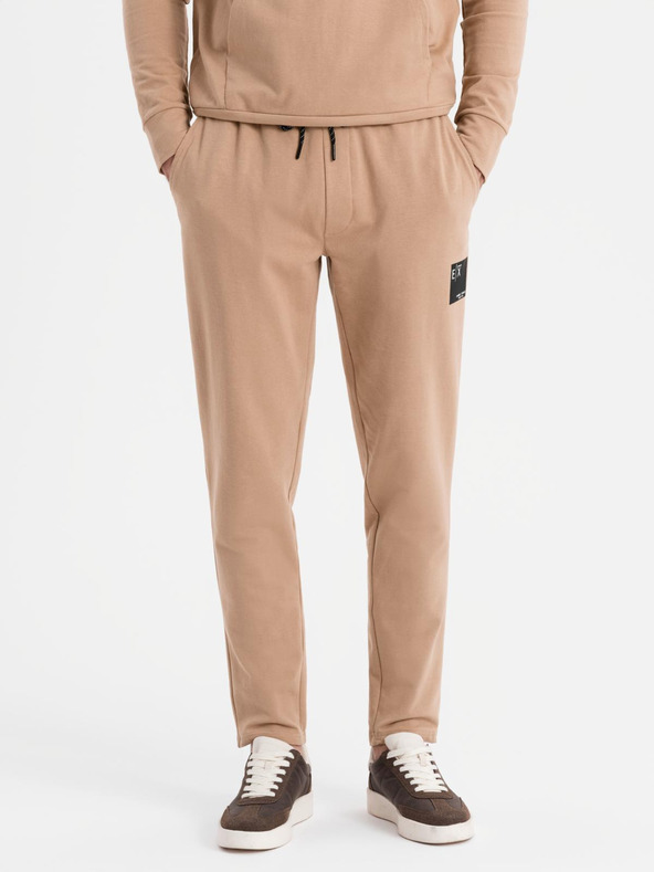 Ombre Clothing Set felpa con cappuccio + pantaloni da uomo - marrone