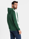 Ombre Clothing Felpa con cappuccio e bordi da uomo - verde scuro