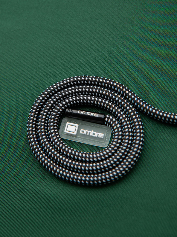 Ombre Clothing Felpa con cappuccio e bordi da uomo - verde scuro