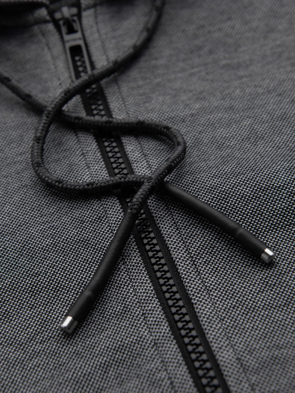 Ombre Clothing Felpa con cappuccio morbida e strutturata da uomo - nera