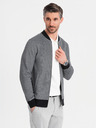 Ombre Clothing Giacca bomber in maglia da uomo - nera