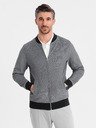 Ombre Clothing Giacca bomber in maglia da uomo - nera