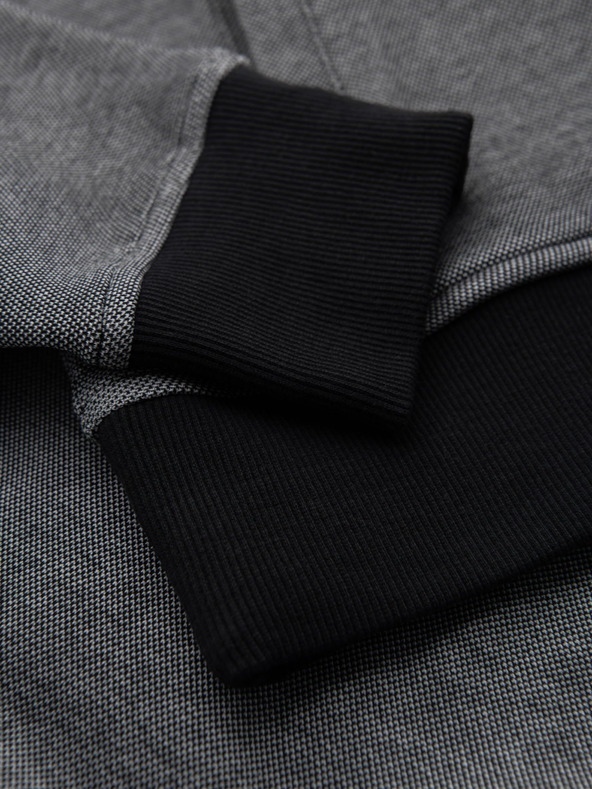 Ombre Clothing Giacca bomber in maglia da uomo - nera