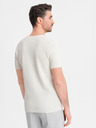 Ombre Clothing Maglia in maglia da uomo con texture sottile - bianca