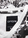 Ombre Clothing Maglietta in cotone da uomo a motivi con maniche corte - bianca e nera
