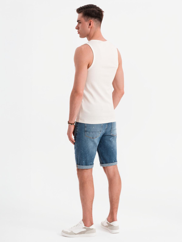 Ombre Clothing Maglietta basic in cotone da uomo - bianca