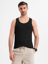 Ombre Clothing Maglietta basic in cotone da uomo - nera