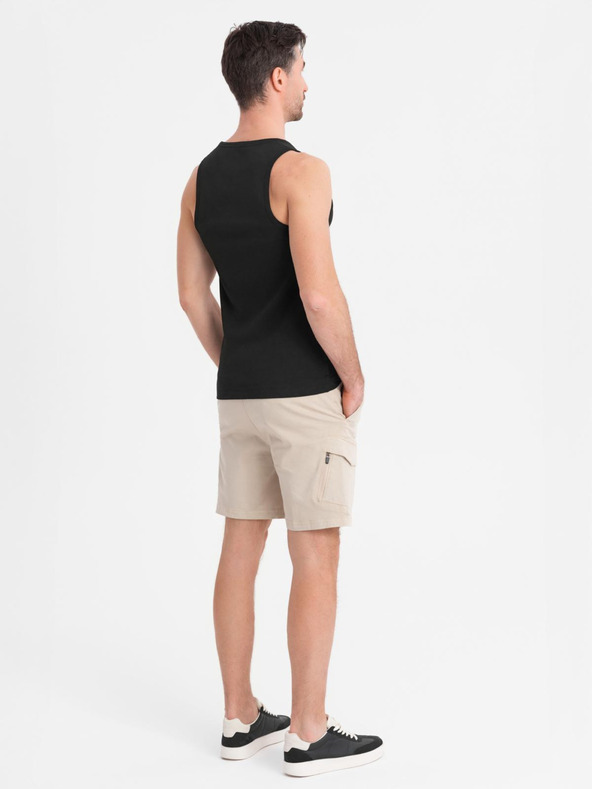 Ombre Clothing Maglietta basic in cotone da uomo - nera