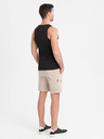 Ombre Clothing Maglietta basic in cotone da uomo - nera