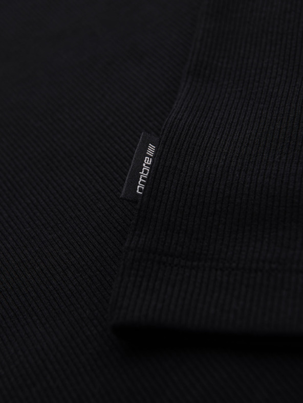 Ombre Clothing Maglietta basic in cotone da uomo - nera