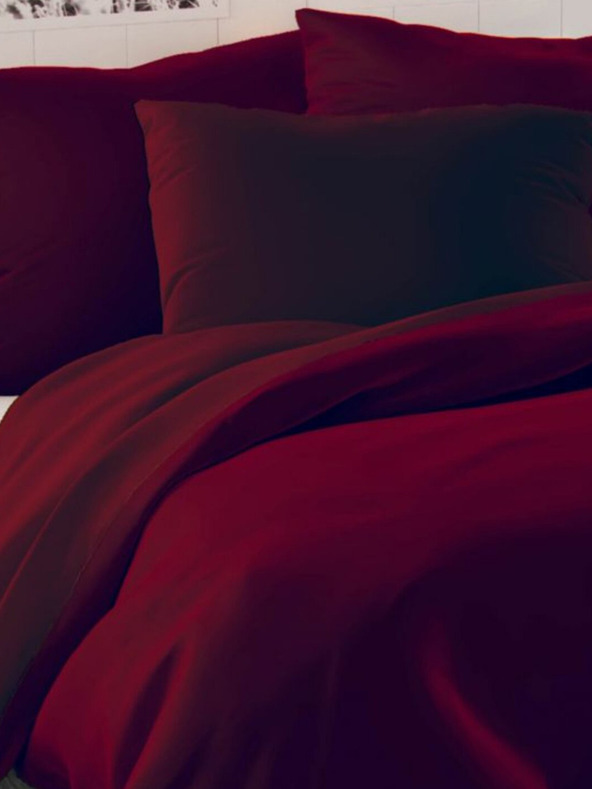 Kvalitex Satin French Bedding LUXURY COLLECTION 1+2, 220x200, 70x90cm wine red Kvalitex