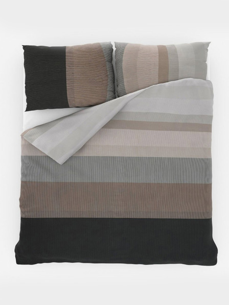 Kvalitex Biancheria da letto in cotone francese DELUX 220x200, 70x90cm NEPTUNE marrone