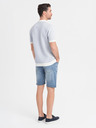 Ombre Clothing Shorts di jeans da uomo taglio classico - blu chiaro