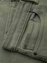 Ombre Clothing Shorts di jeans classici da uomo con orlo arrotolato - verde oliva chiaro