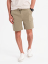 Ombre Clothing Shorts da uomo taglio largo con tasche cargo - verde oliva chiaro