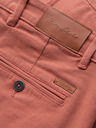 Ombre Clothing Shorts di jeans da uomo con orlo arrotolato - corallo