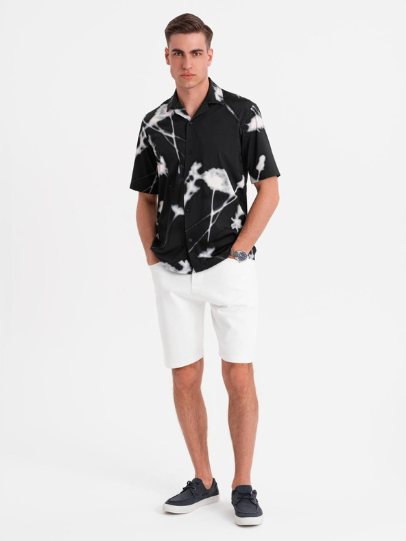 Ombre Clothing Shorts di jeans da uomo con taglio classico - bianchi