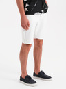Ombre Clothing Shorts di jeans da uomo con taglio classico - bianchi
