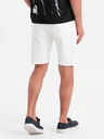 Ombre Clothing Shorts di jeans da uomo con taglio classico - bianchi