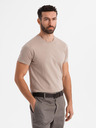 Ombre Clothing T-shirt classica da uomo in cotone BASIC - sabbia