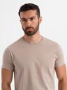 Ombre Clothing T-shirt classica da uomo in cotone BASIC - sabbia