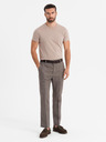 Ombre Clothing T-shirt classica da uomo in cotone BASIC - sabbia