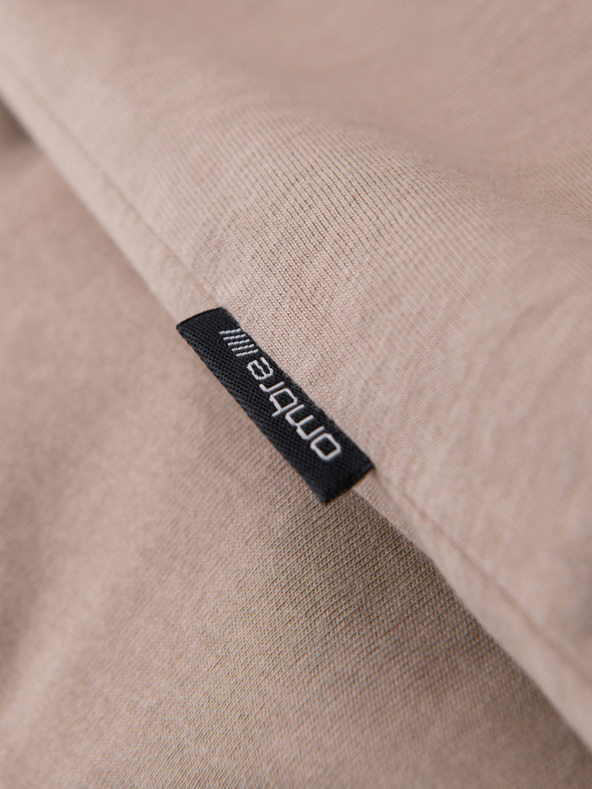 Ombre Clothing T-shirt classica da uomo in cotone BASIC - sabbia