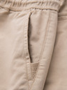 Ombre Clothing Pantaloncini cargo da uomo in cotone con vita elastica - beige
