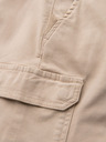 Ombre Clothing Pantaloncini cargo da uomo in cotone con vita elastica - beige
