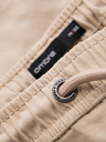 Ombre Clothing Pantaloncini cargo da uomo in cotone con vita elastica - beige