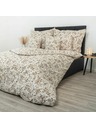 Kvalitex Biancheria da letto in crepe allungata 140x220, 70x90 cm Fiorellini beige