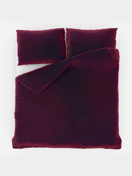 Kvalitex Biancheria da letto in raso francese LUXURY COLLECTION 1+2, 200x200, 70x90cm bordeaux Kvalitex