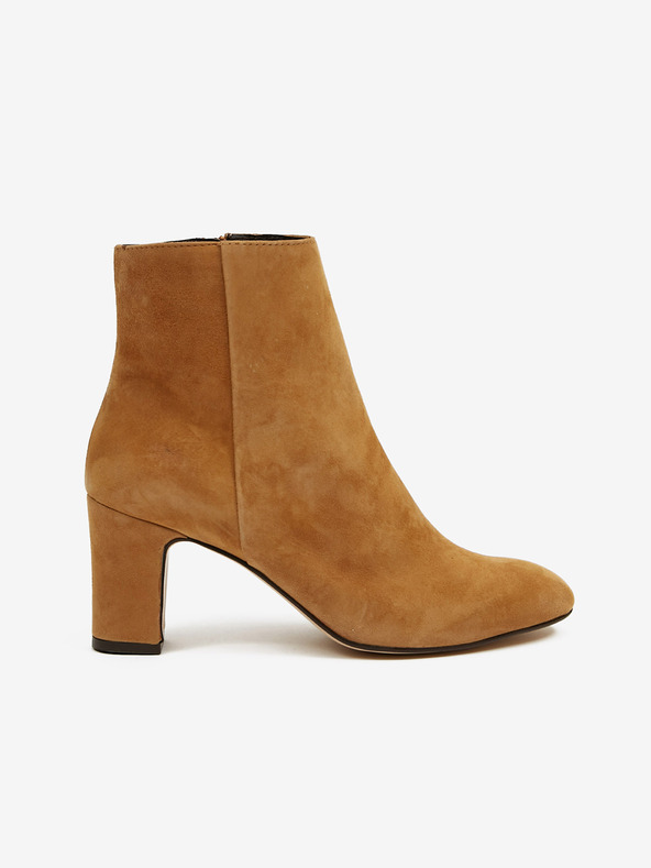 Ojju Stivaletti con tacco in camoscio marrone OJJU