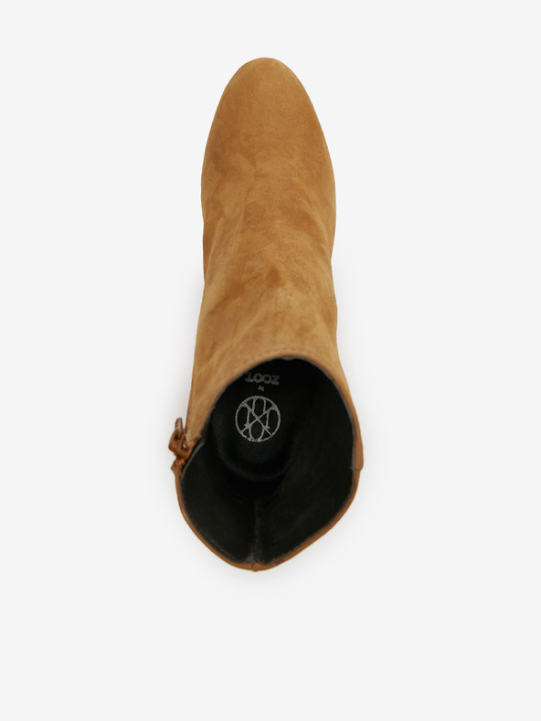 Ojju Stivaletti con tacco in camoscio marrone OJJU