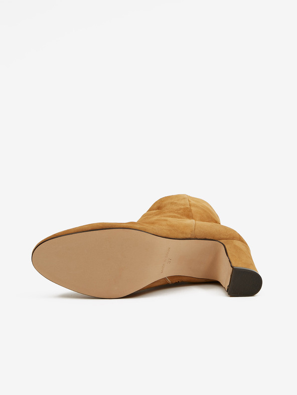 Ojju Stivaletti con tacco in camoscio marrone OJJU