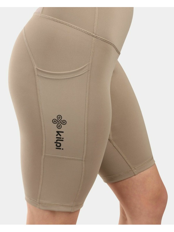 Kilpi Leggings corti da donna Kilpi ARTEMI-W con funzione OPTI-DRY Khaki