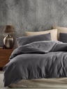 Kvalitex Biancheria da letto in mussola francese 240x200, 70x90cm grigio scuro Kvalitex
