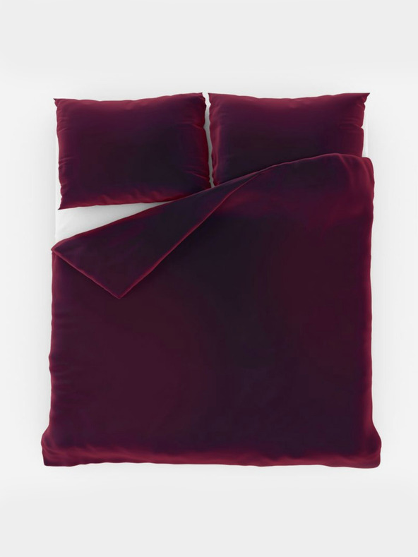 Kvalitex Set di biancheria da letto francese in raso LUXURY COLLECTION 1+2, 240x200, 70x90cm bordeaux Kvalitex