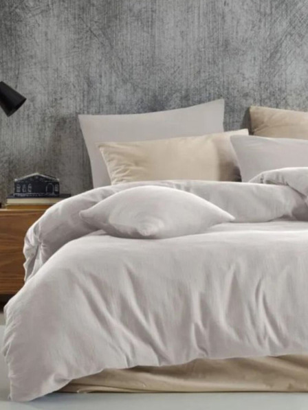Kvalitex Extended Muslin Bedding Set 140x220, 70x90cm cream Kvalitex