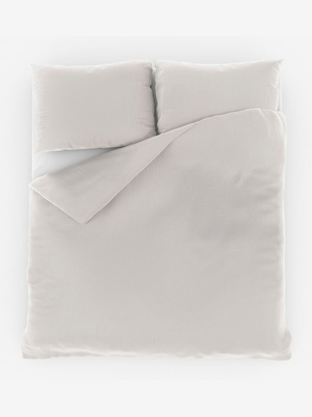 Kvalitex Set di biancheria da letto francese in mussola 240x220, 70x90cm panna Kvalitex