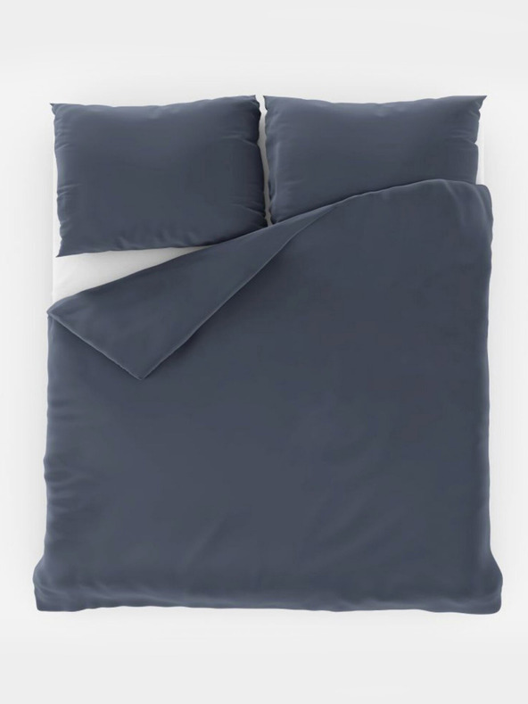 Kvalitex Biancheria da letto francese in raso LUXURY COLLECTION 1+2, 220x200, 70x90cm grigio scuro
