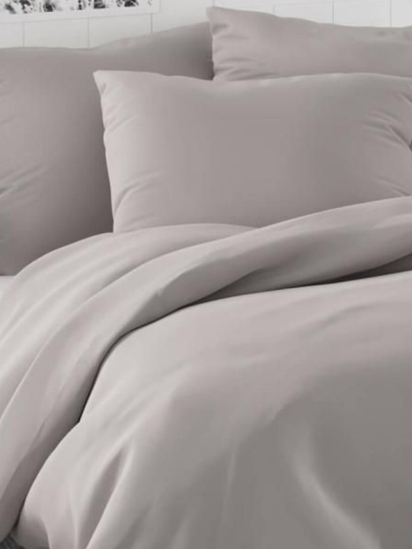 Kvalitex Set biancheria da letto in raso LUXURY COLLECTION 1+2, 200x200, 70x90cm grigio chiaro