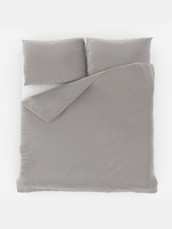 Kvalitex Set biancheria da letto in raso LUXURY COLLECTION 1+2, 200x200, 70x90cm grigio chiaro