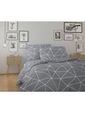Kvalitex Biancheria da letto francese in cotone NORDIC COLLECTION 240x200, 70x90cm GRID grigia