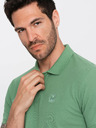 Ombre Clothing Polo basic verde da uomo Ombre Clothing
