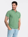 Ombre Clothing Polo basic verde da uomo Ombre Clothing